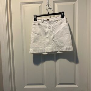 White Denim Mini Skirt by Jcrew